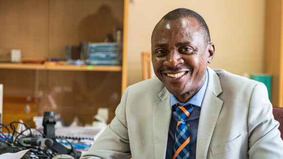 Dr Msukwa in his office.