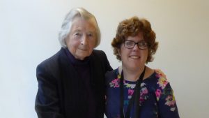 Lady Jean Wilson with Sightsavers’ Kate Bennell.