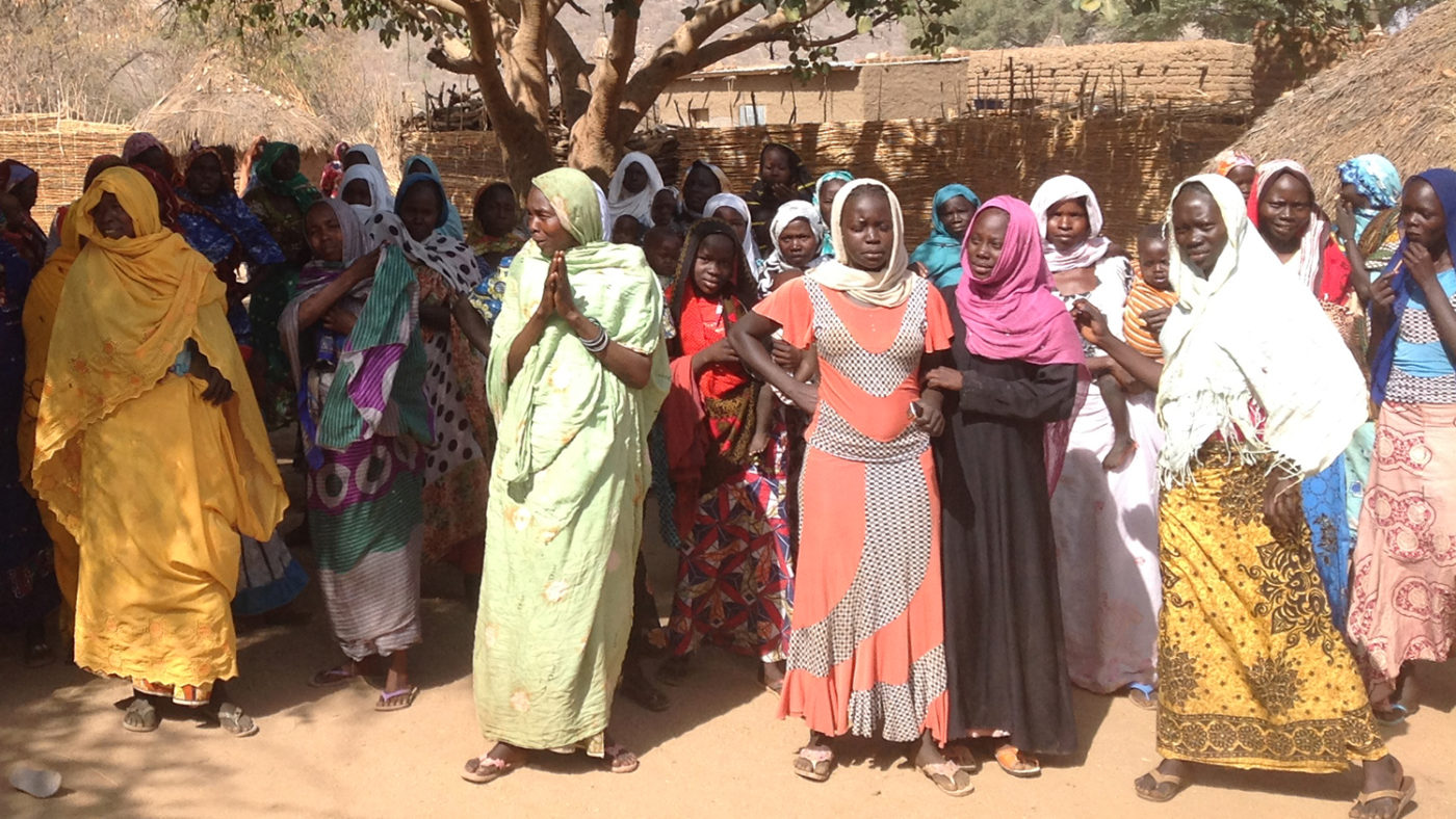 Women gather in their village in the Guera region in southern Chad.