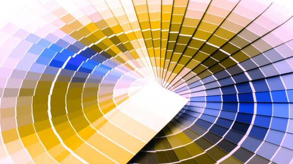 A simulation of deuteranomaly, where green and red shades look like a muddy brown.