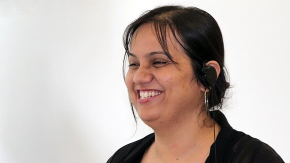 Nidhi during her talk.