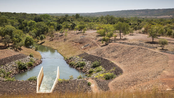 A dam in the Cascades region, Burkina Faso.