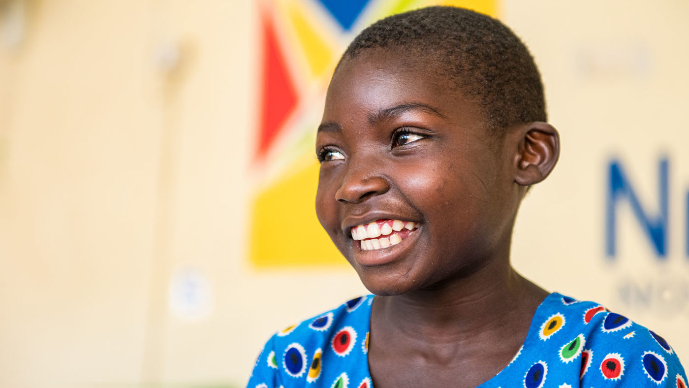 Mary looking happy to see more clearly again.