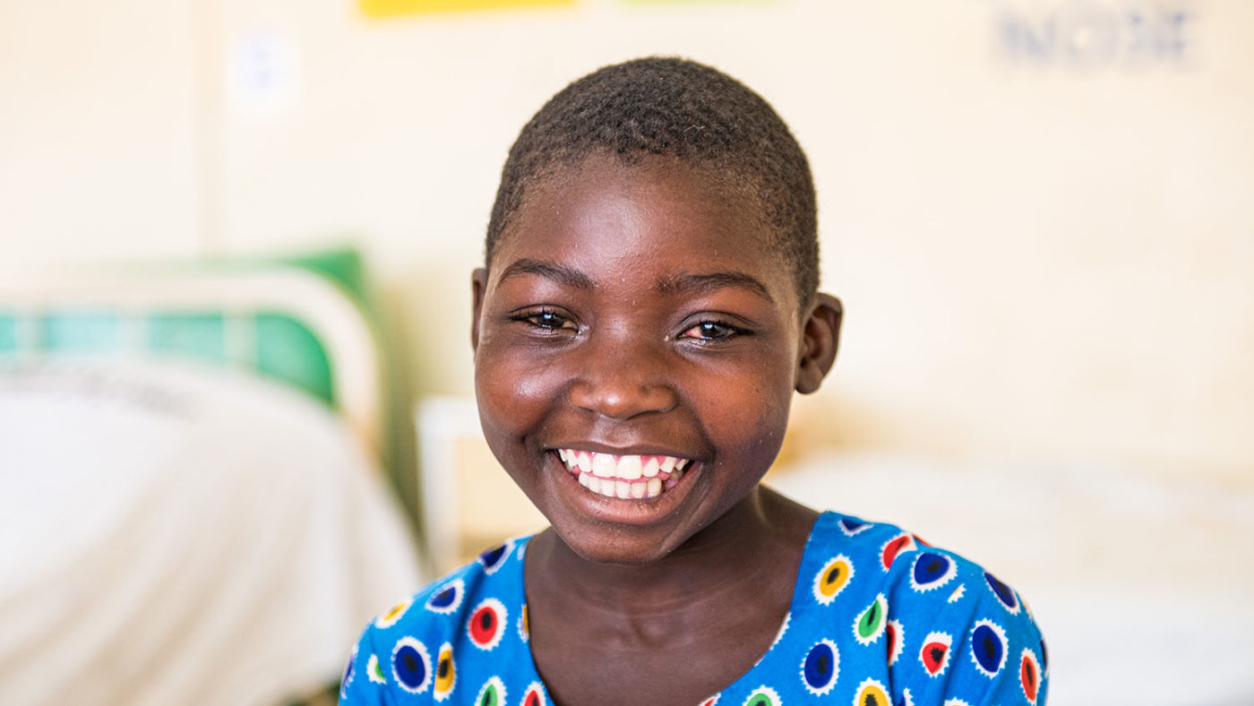 Mary smiling after her cataract operation.