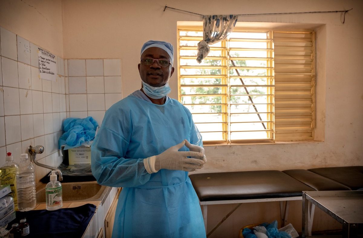 Dr Amadou in a hospital in Benin.