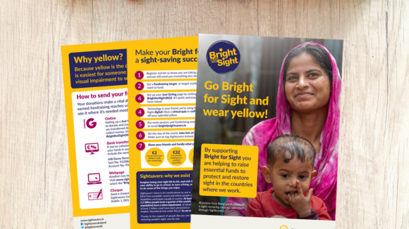 Examples from the Bright for Sight fundraising pack for individuals.