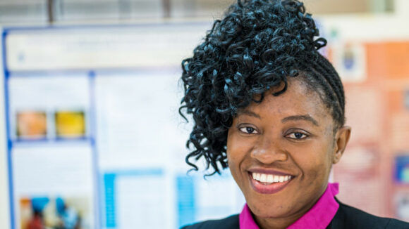 Priscilla Mhango (31), an Opthalamic Resident at Lions Sight First Hospital in Blantyre, Malawi. She is currently under training supported by Sightsavers.