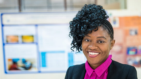 Priscilla Mhango (31), an Opthalamic Resident at Lions Sight First Hospital in Blantyre, Malawi. She is currently under training supported by Sightsavers.